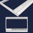 Trim Assembly (white) for GE JTP85BA4BB - Part WB07T10103
