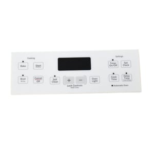 Range Oven Control Overlay (white) WB07X20321