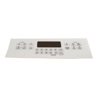 Range Oven Control Overlay (white) WB07X20939