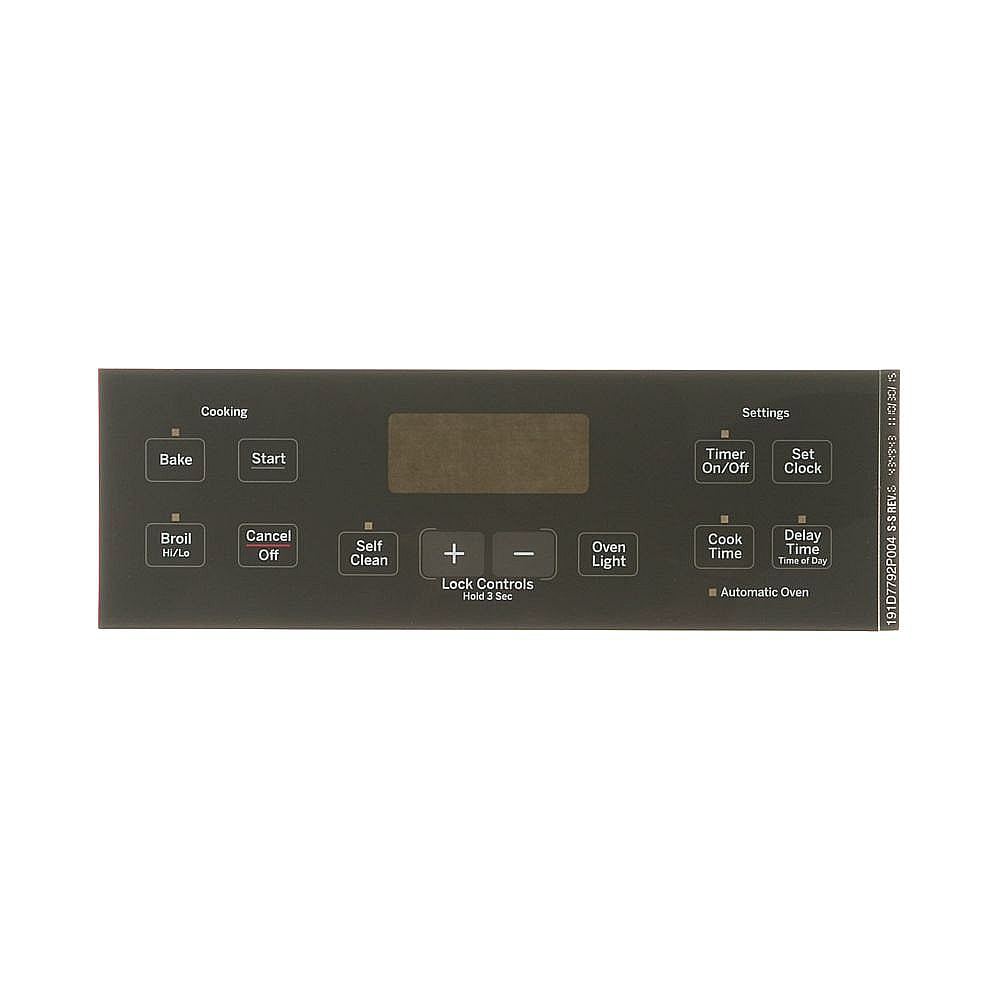 GE Part #wb07X21407, Faceplate | 14.00 x 9.50 x 0.10