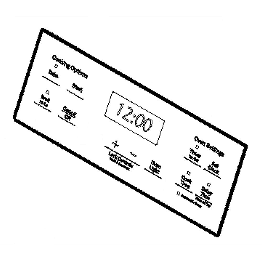Part #wb07X26639, Faceplate Graphics (Wh) / 14.00 x 9.50 x 0.10