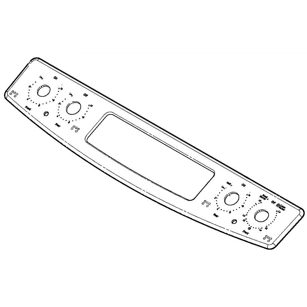 Part #wb07X26753, Range Control Panel Overlay / 33.00 x 10.30 x 4.80