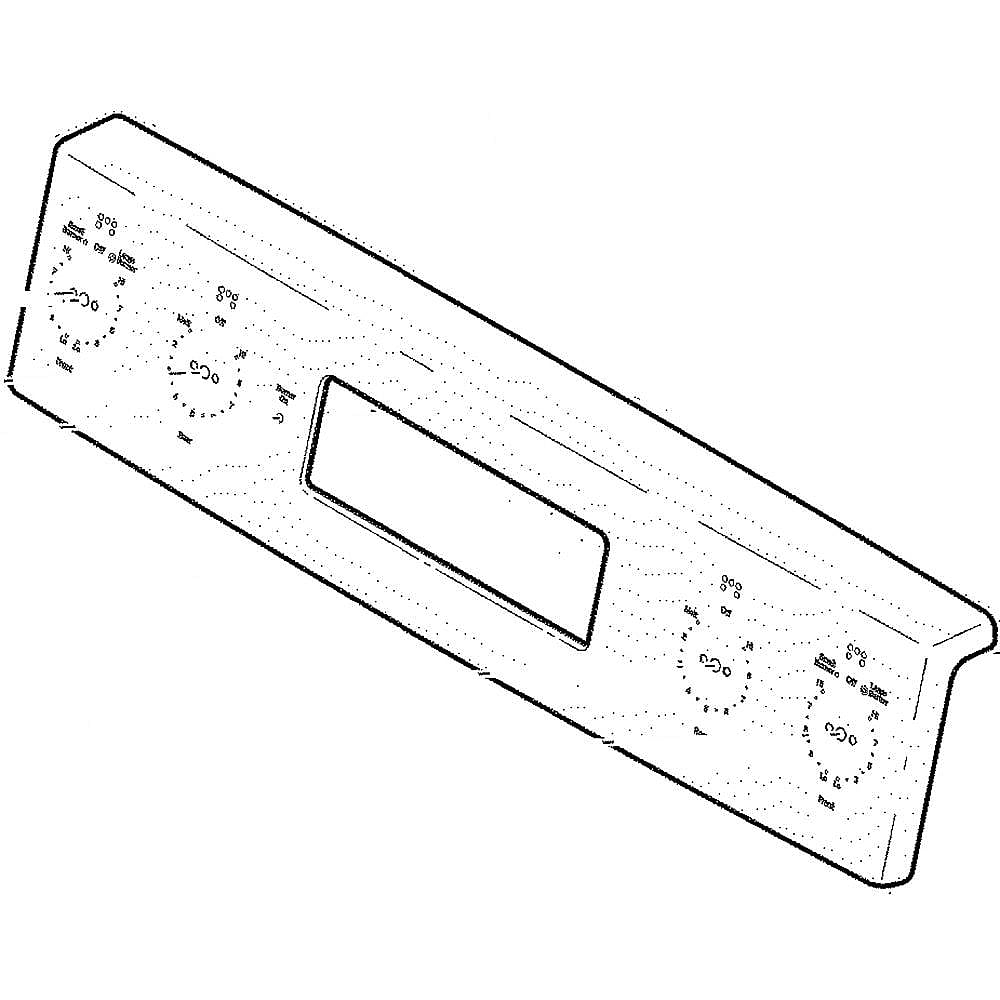 Part #wb07X31195, Range Control Panel And Overlay (Stainless) (Replaces Wb07X26716)