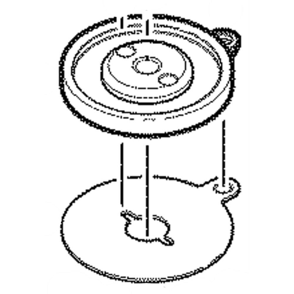 Part #wb16T10025, Cooktop Burner Base / 14.00 x 9.50 x 1.00