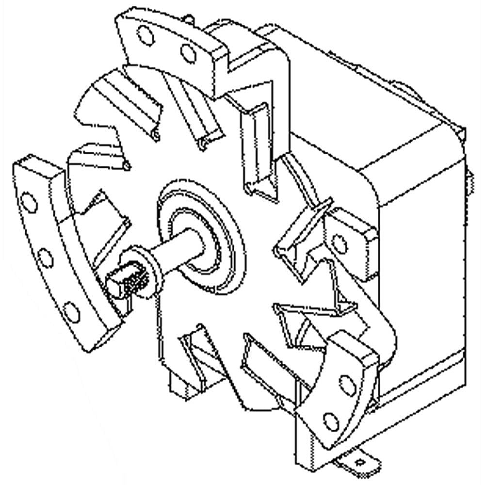 Part #wb26X28953, Fan Motor Convect / 7.70 x 6.60 x 6.20