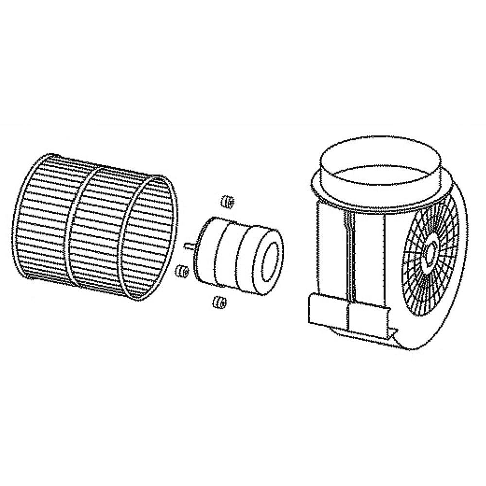 Part #wb26X31754, Ge Range Hood Blower Assembly / 15.00 x 12.50 x 10.50