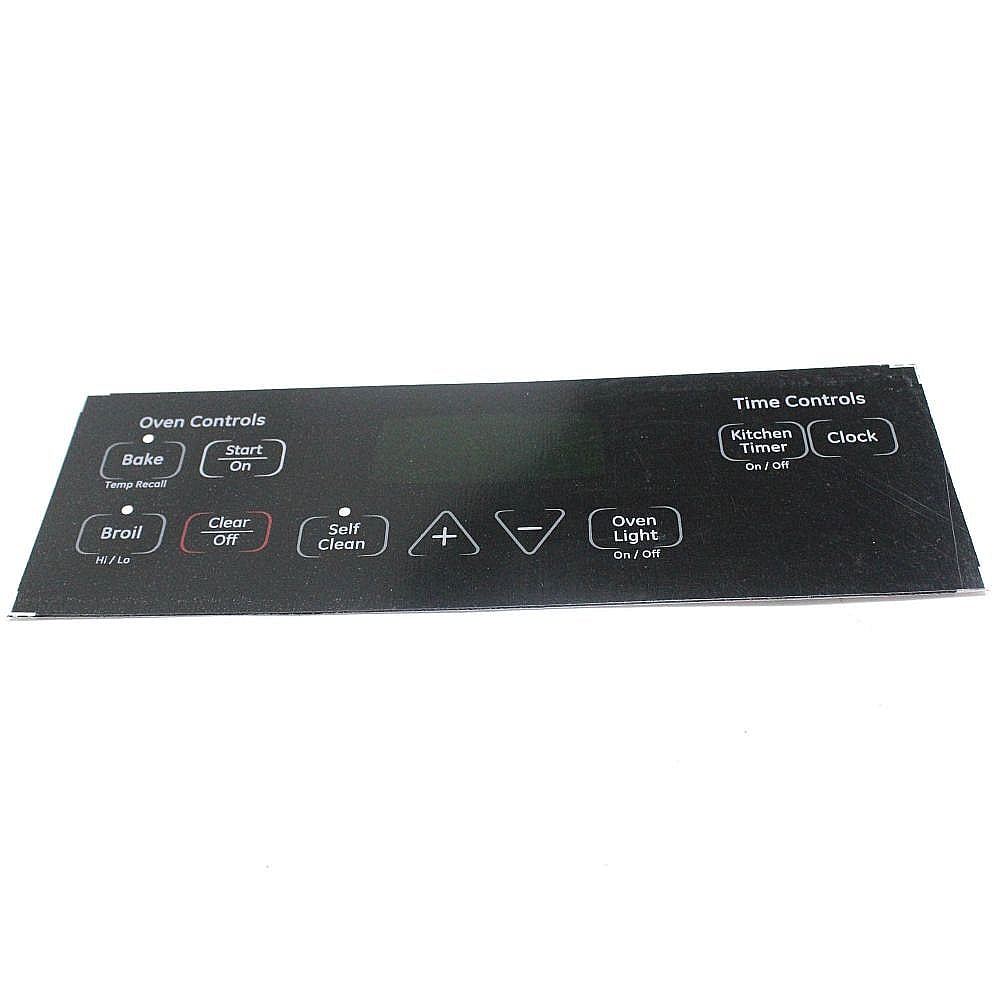 Part #wb27K10412, Range Oven Control Overlay / 14.00 x 9.50 x 0.10