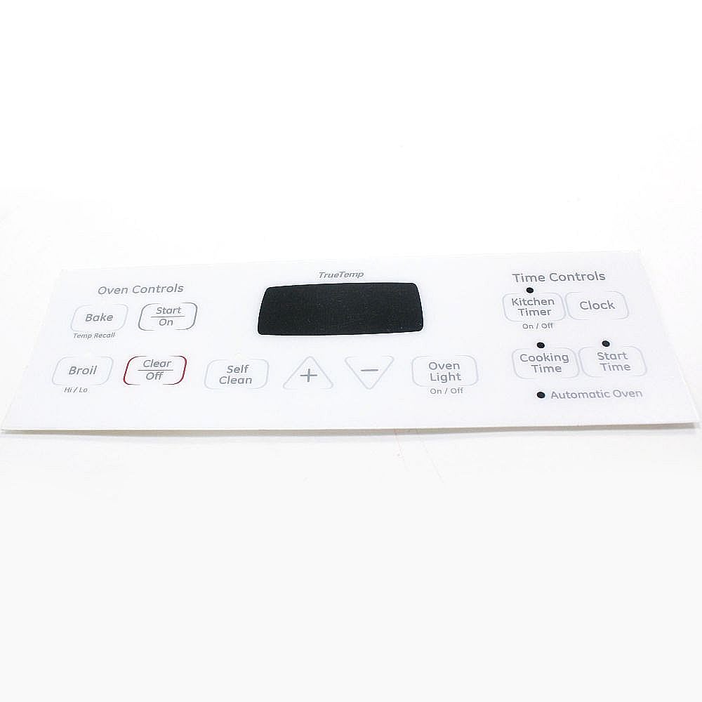 Part #wb27K10265, Range Oven Control Overlay / 11.00 x 9.50 x 0.10