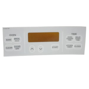 Range Oven Control Overlay (white) WB27T10038