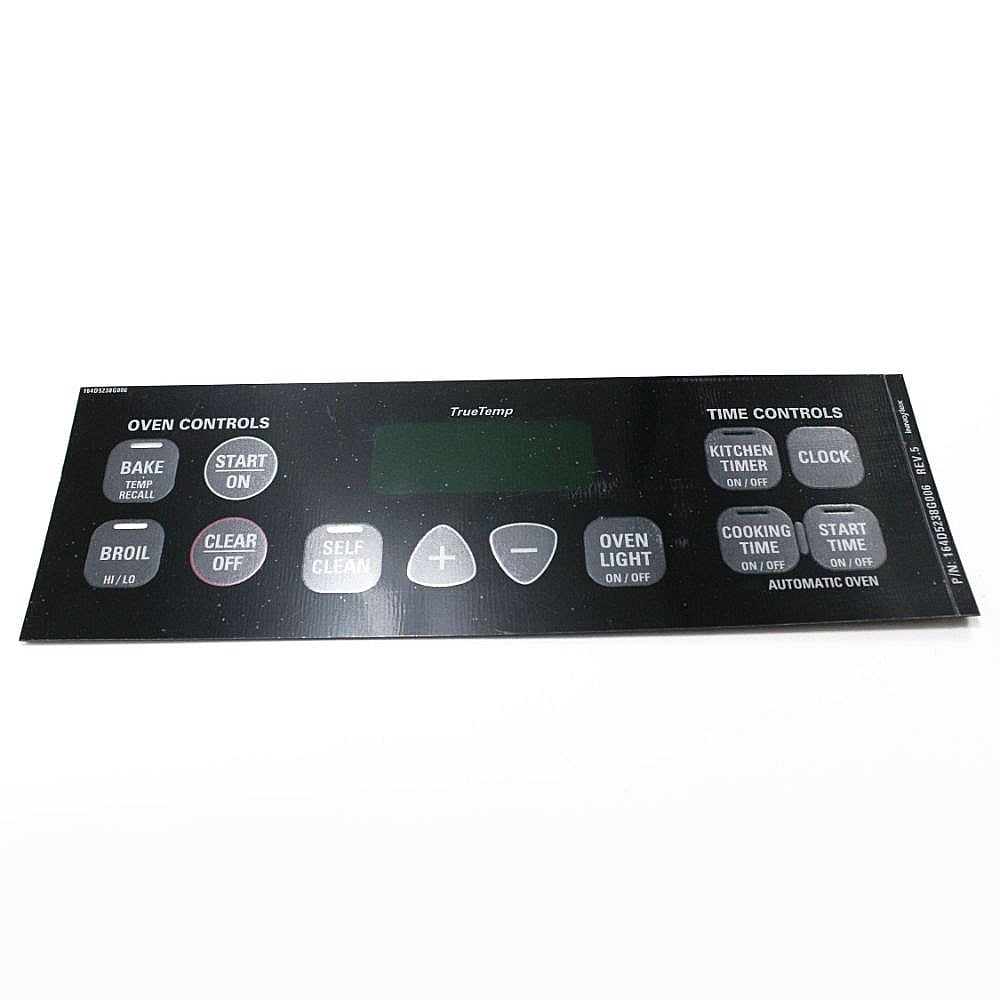 Part #wb27T10513, Range Oven Control Faceplate / 14.00 x 9.50 x 0.10
