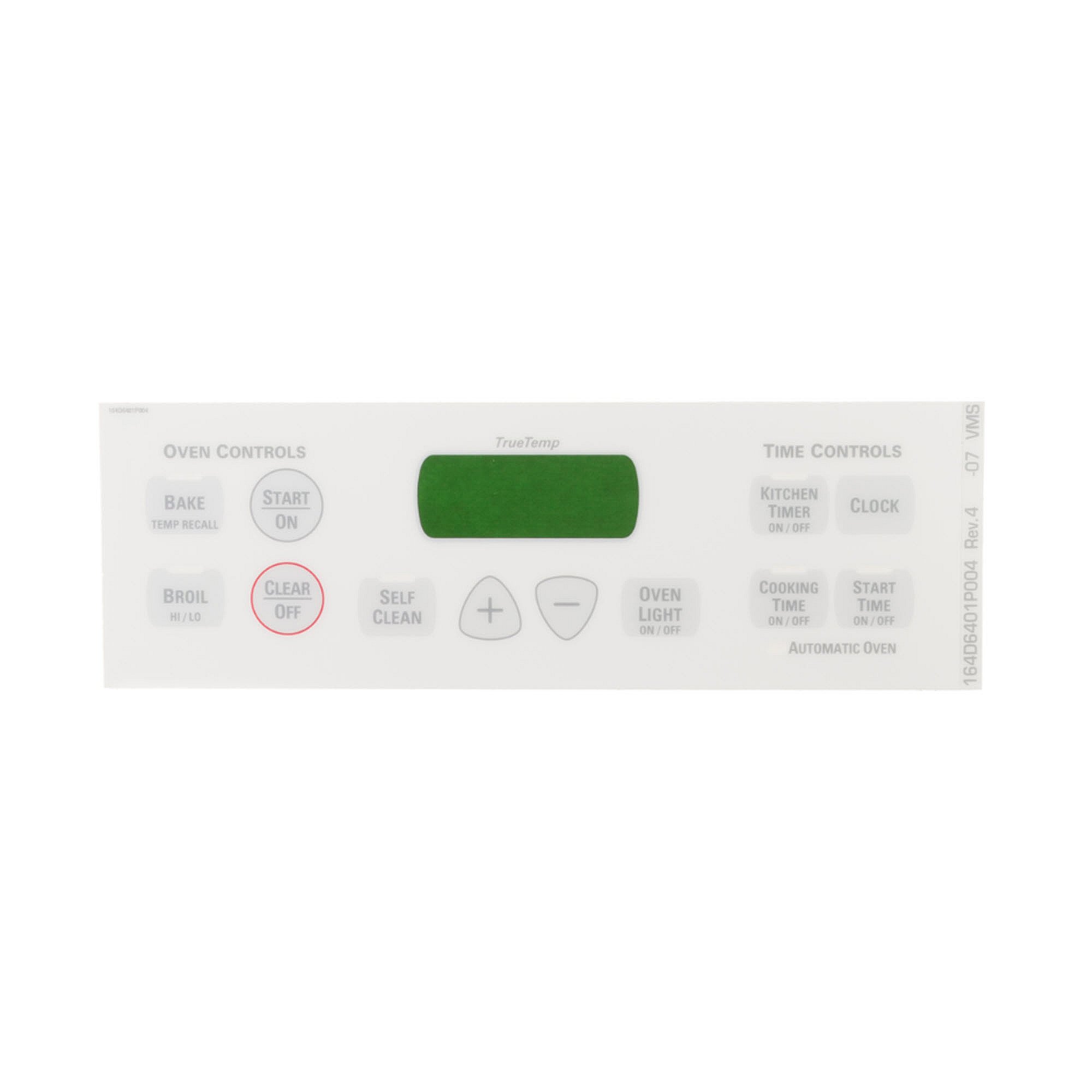GE Part #wb27T10677, Oven Faceplate | 14.20 x 9.20 x 0.10