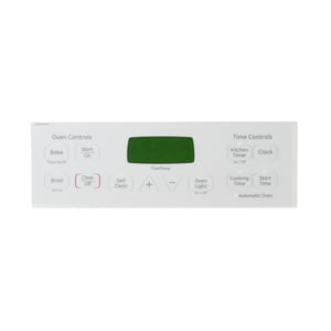 Range Oven Control Overlay (white) WB27T11006