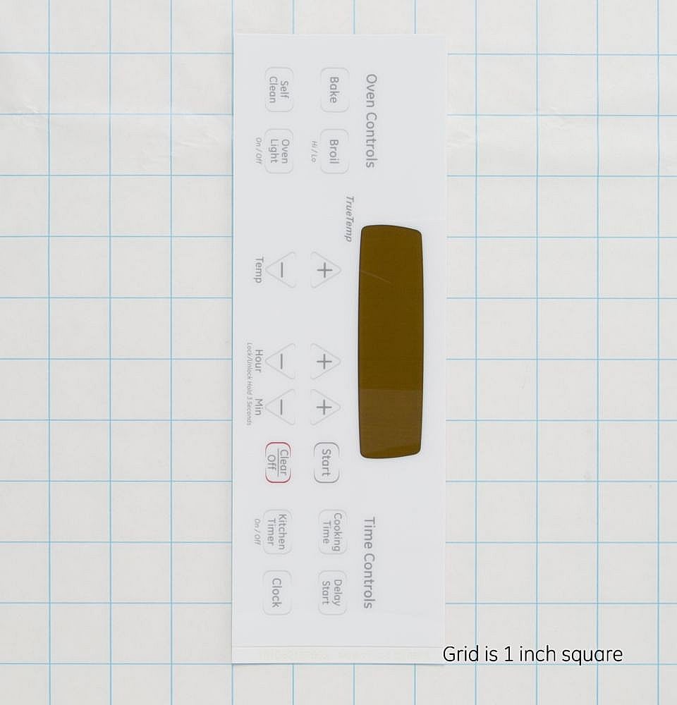 Part #wb27T11231, Wall Oven Control Faceplate / 14.00 x 9.50 x 0.10
