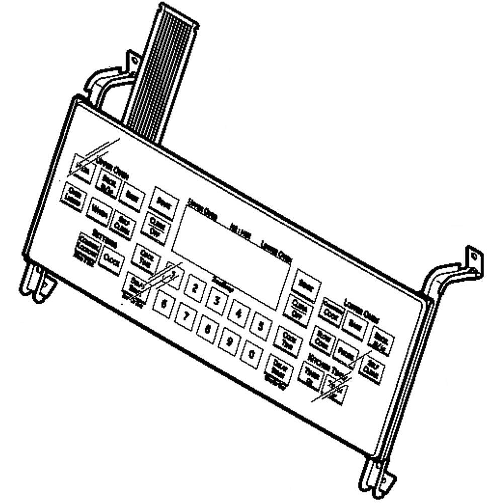 GE Part #wb27T11399, Ran Touch Control Panel (White)