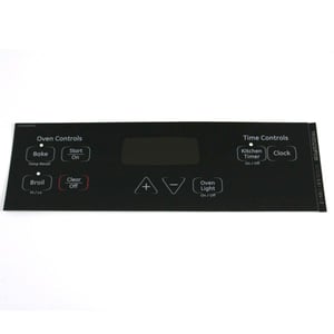 Range Oven Control Overlay (black) WB27T11428