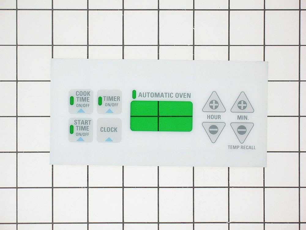 Photo of Range Oven Control Overlay (White) from Repair Parts Direct