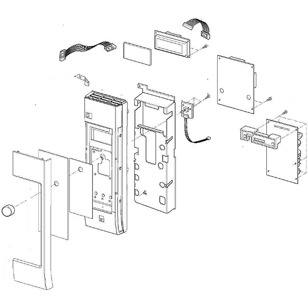 Part #wb27X11121, Ge Microwave Electronic Control Board And Panel Assembly / 21.00 x 6.80 x 6.30
