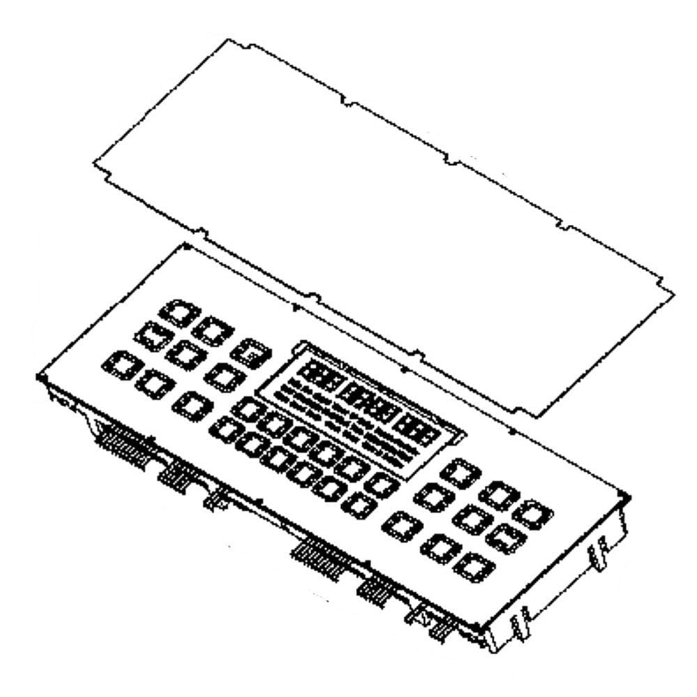 Part #wb27X32209, Range Oven Control Board And Overlay (Dorian Gray) (Replaces Wb27X29504) / 1.00 x 1.00 x 1.00