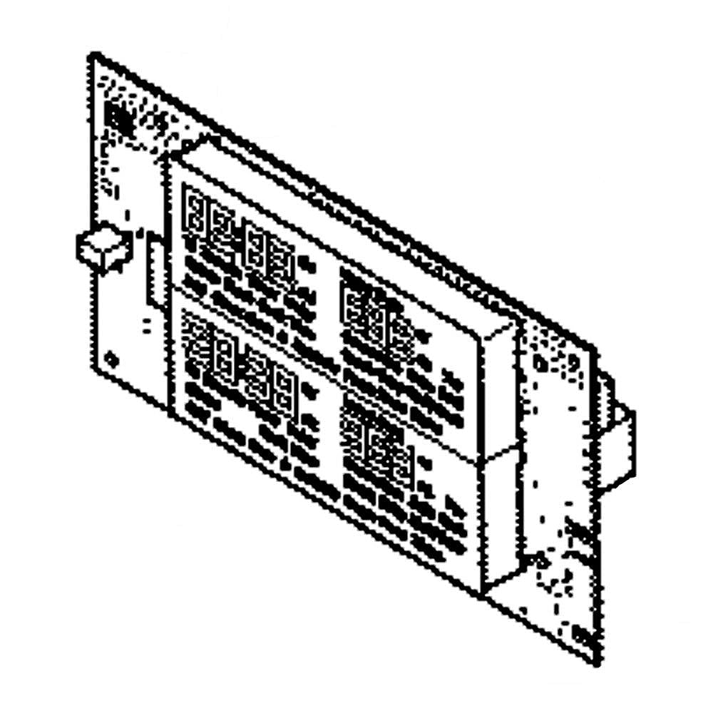 Part #wb27X29601, Wall Oven Control Board And Overlay (White) / 11.20 x 7.40 x 2.50