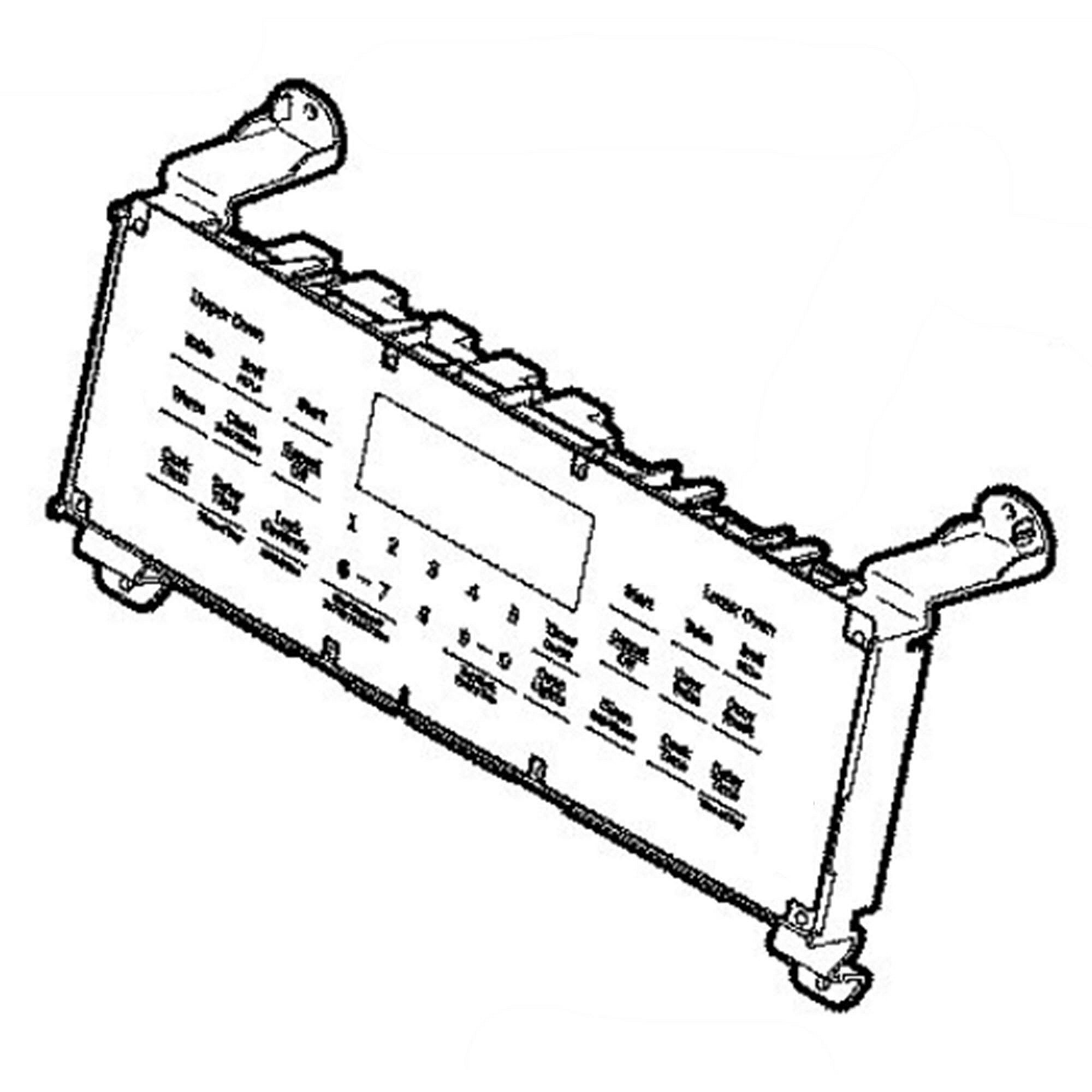 Part #wb27X32139, Range Oven Control Board And Overlay (White) (Replaces Wb27X28604)