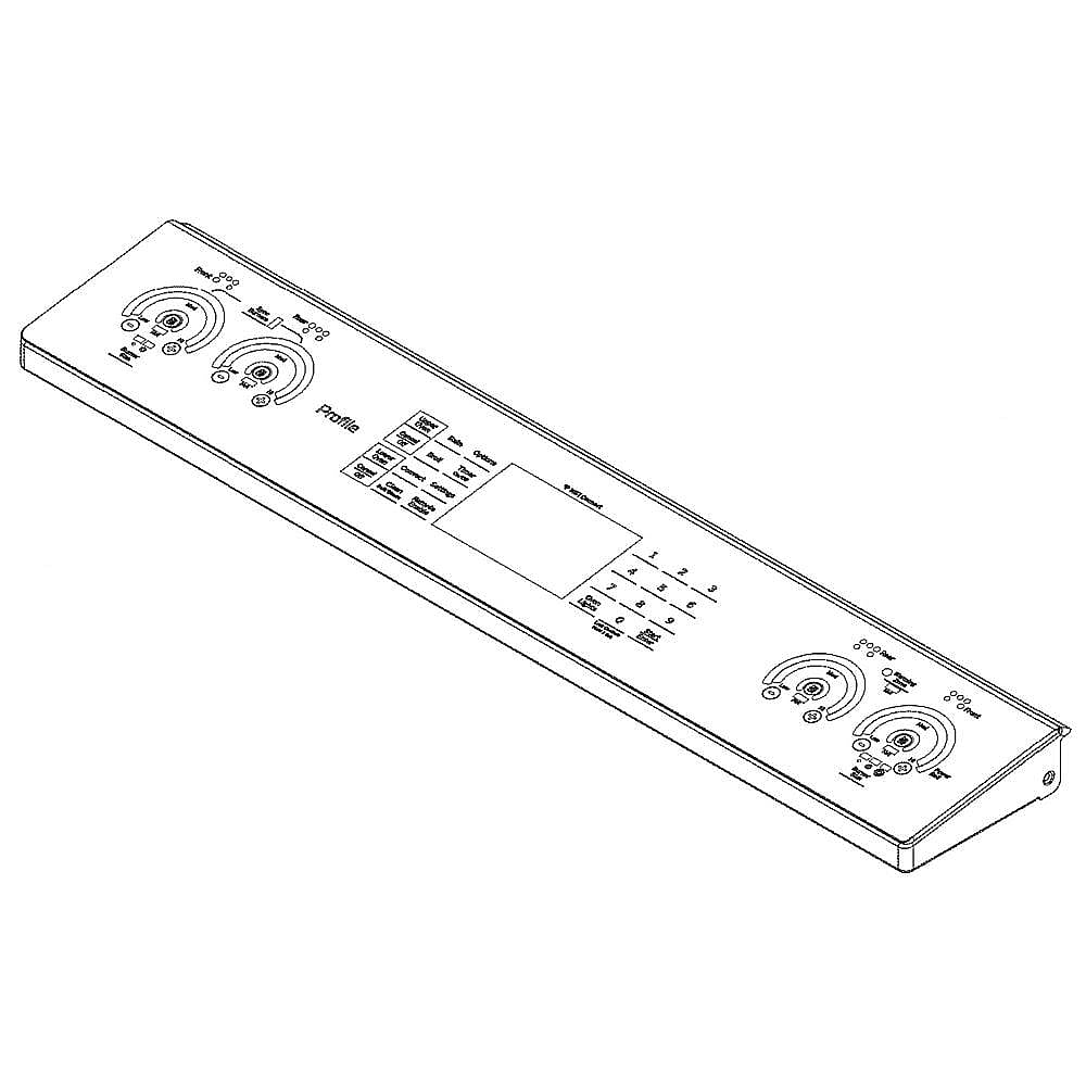 Part #wb27X40488, Range Touch Control Panel (Replaces Wb27X29241, Wb27X32744, Wb27X33634)