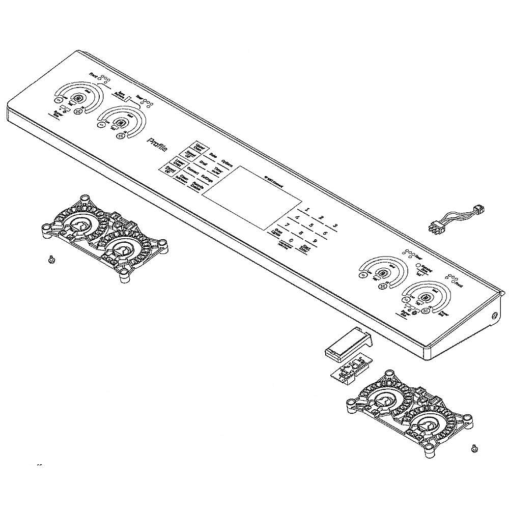 GE Part #wb27X33633, Ran Control Panel Assembly | 24.00 x 8.00 x 1.50