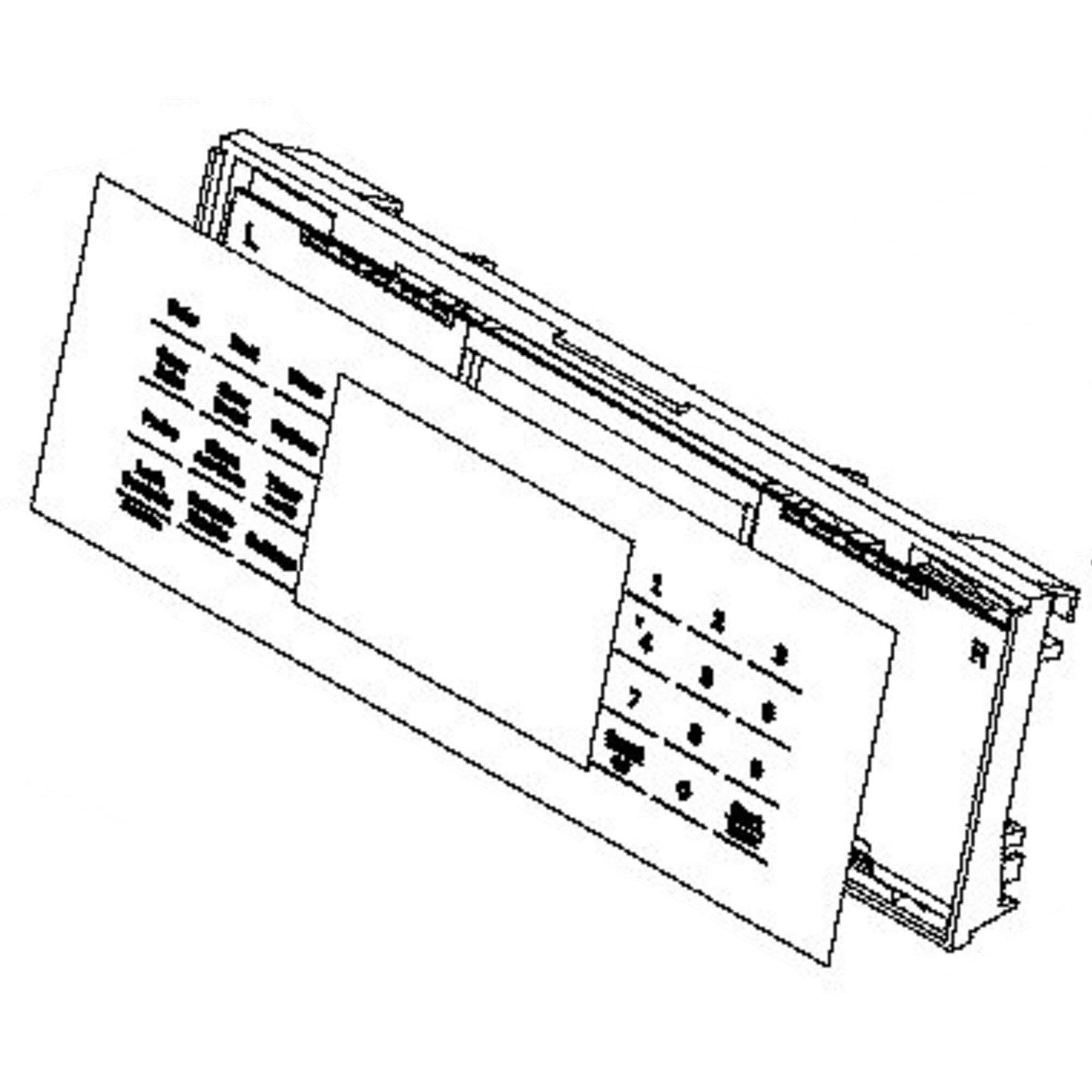 Part #wb27X45672, Glass & Touch Board Assembly