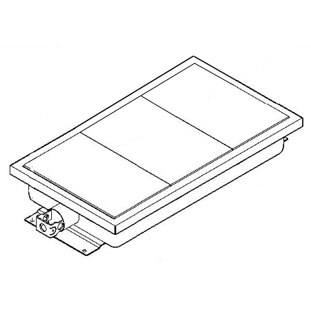 Part #wb28K10505, Range Grill Infrared Surface Burner / 18.50 x 10.00 x 3.50