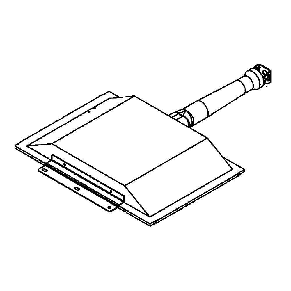Part #wb28K10653, Range Broil Burner / 22.90 x 15.40 x 3.60