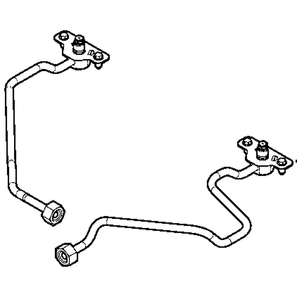 GE Part #wb28T10127, Tube Assembly, Left | 13.50 x 8.00 x 2.80