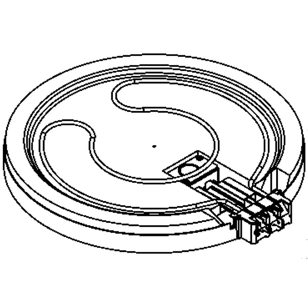 Part #wb30T10154, Warming Element / 16.90 x 18.30 x 4.20