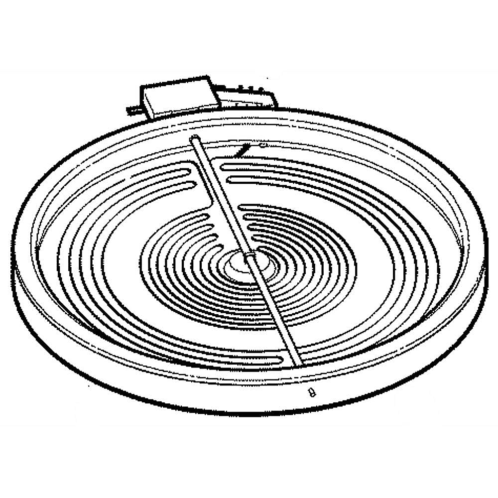 Part #wb30X24111, G.e. Range Dual Radiant Surface Element, 6 To 9-In / 18.50 x 17.50 x 4.30