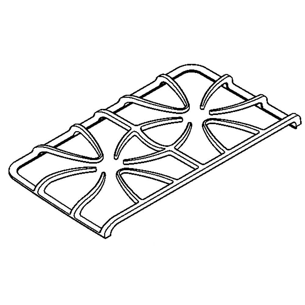GE Part #wb31K10071, Ran Surface Burner Grate | 19.90 x 11.40 x 1.50