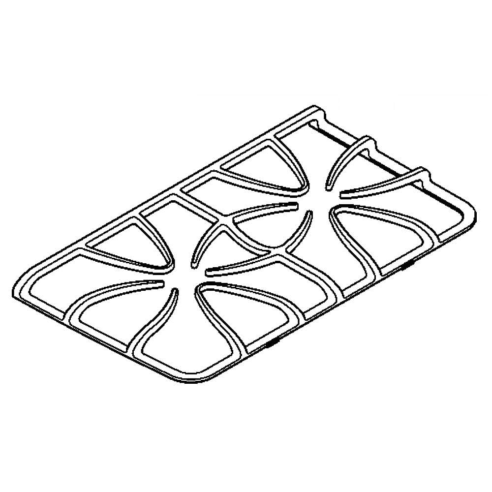 GE Part #wb31K10077, Ran Surface Burner Grate | 20.10 x 11.60 x 1.50
