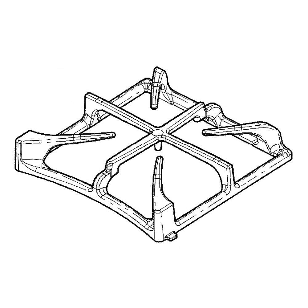 GE Part #wb31T10091, Cooktop Burner Grate | 10.80 x 10.50 x 2.70