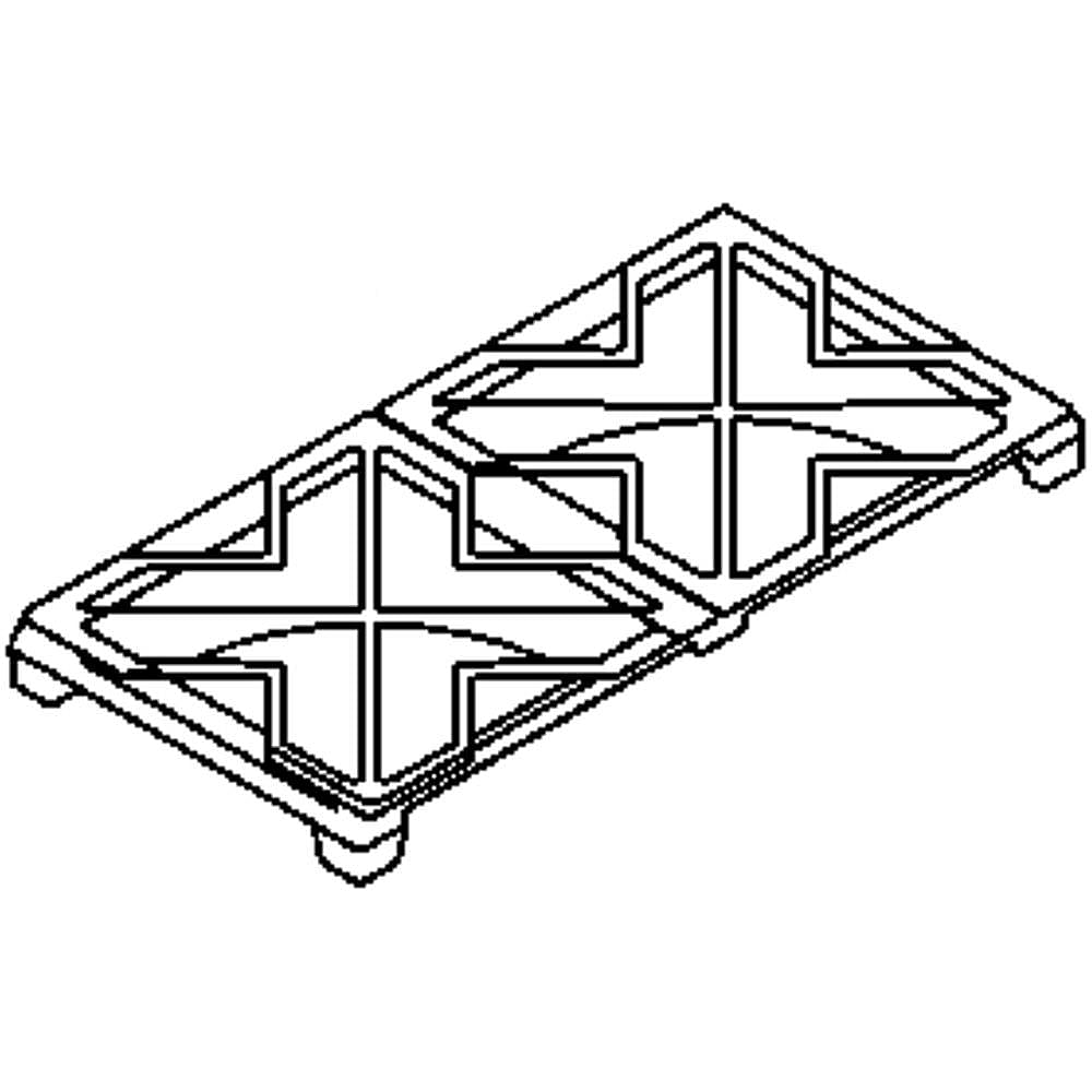 Part #wb31X10013, Gas Grill Side Burner Grate / 13.40 x 12.80 x 4.60