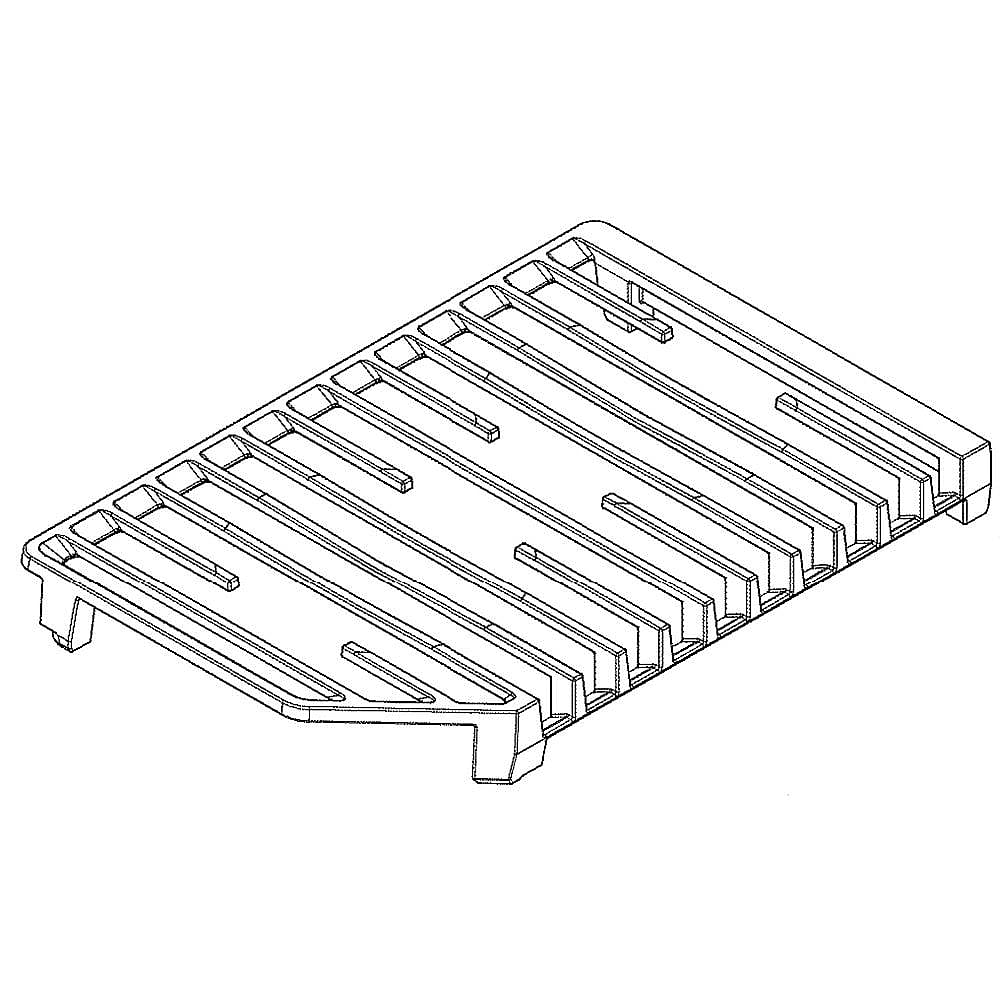 Part #wb31X29388, Cooktop Burner Grate, Left (Black) / 22.00 x 15.10 x 3.40