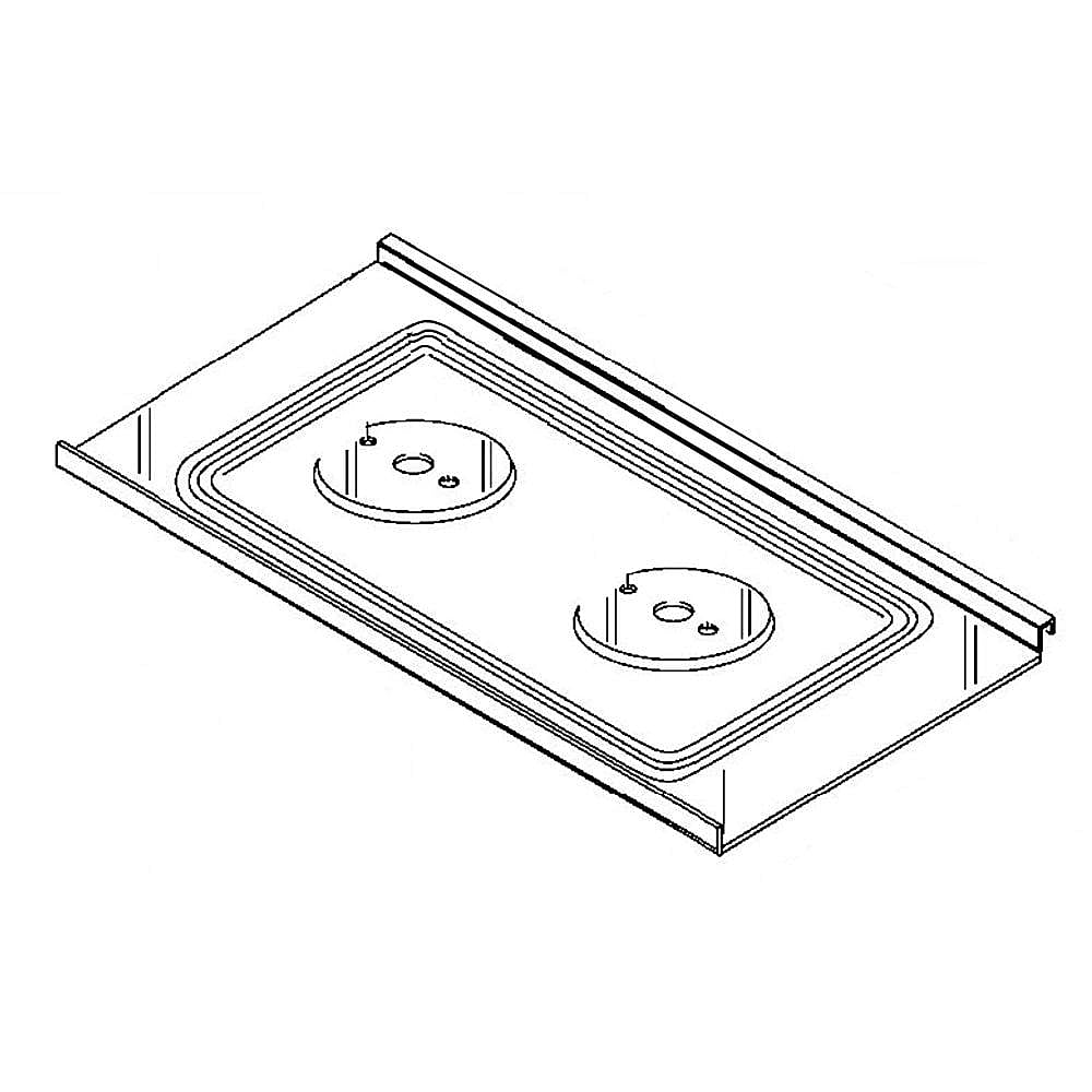 Part #wb32X10072, Cooktop Burner Pan, Right / 24.00 x 11.40 x 2.10