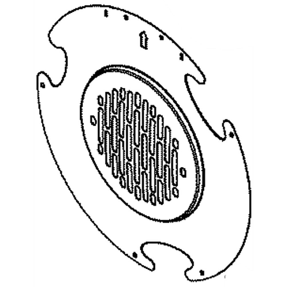 GE Part #wb34K10132, Fan Cover | 18.00 x 16.20 x 2.90