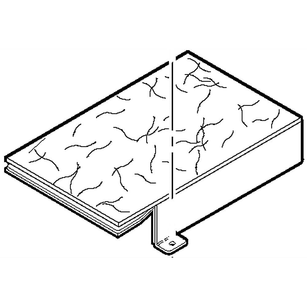 Part #wb34T10059, Range Oven Vent Shield / 14.00 x 9.50 x 2.00