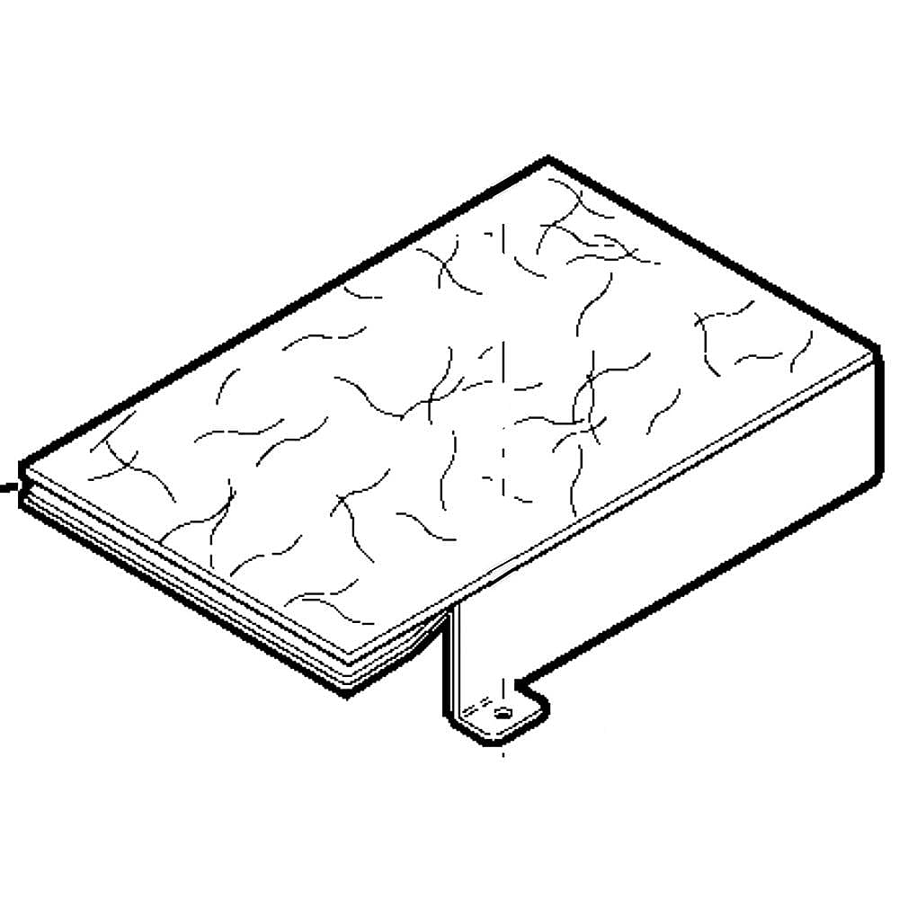 GE Part #wb34T10079, Vent Shield | 11.70 x 10.30 x 3.00