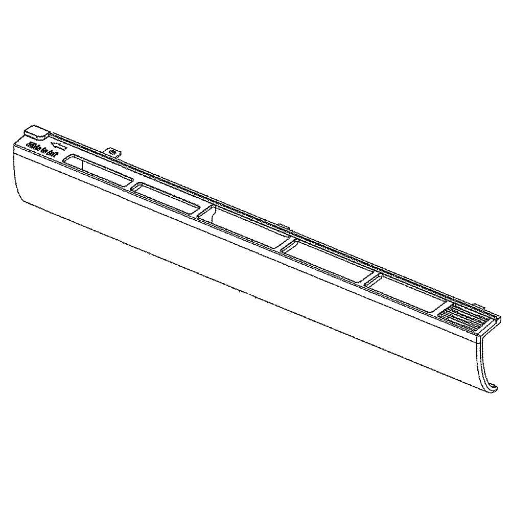 Part #wb34X25406, Microwave Vent Grille (Black) / 25.00 x 4.50 x 3.20