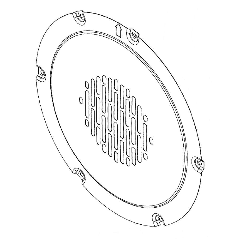 GE Part #wb34X28703, Fan Cover | 18.00 x 15.90 x 3.10
