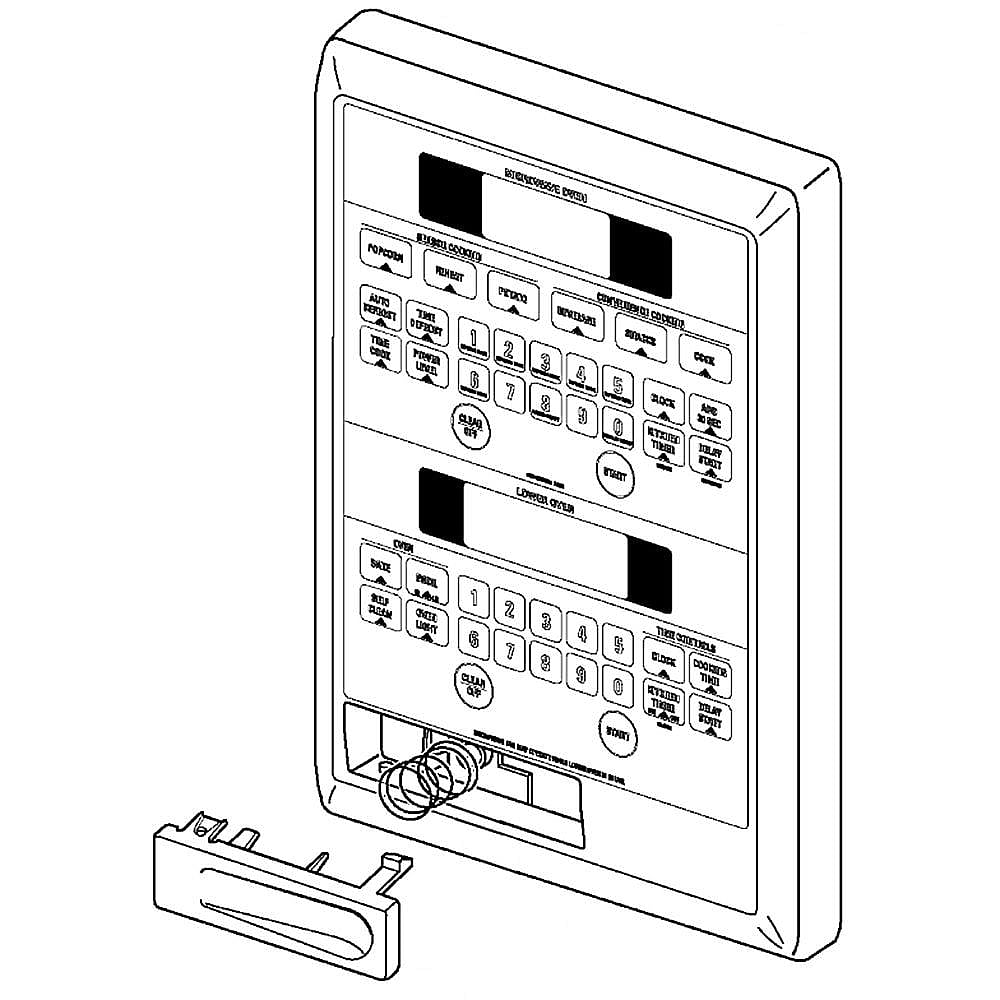 GE Part #wb36T10732, Microwave Control Panel Assembly | 15.20 x 10.80 x 4.90