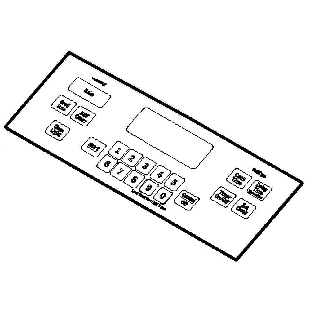 Part #wb36X20063, Range Membrane Switch / 13.60 x 11.00 x 1.30