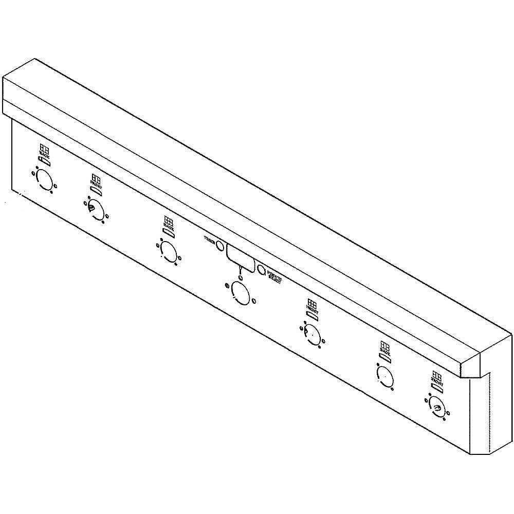 Part #wb36X31796, Stainless Steel Control Panel & Rail Asm