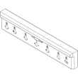 Stainless Steel Control Panel & Rail Asm for GE C2Y366P4M1W2 - Part WB36X31796