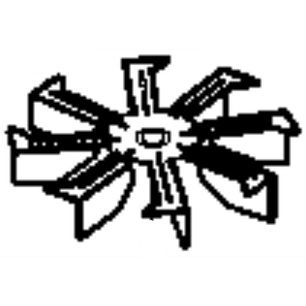 GE Part #wb38X10055, Fan Blade | 6.00 x 5.30 x 3.70