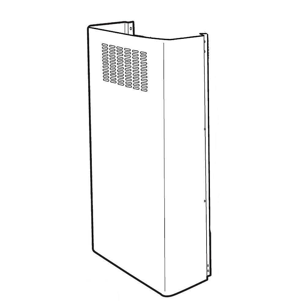 Part #wb34X29363, Range Hood Flue Cover, Upper / 41.40 x 16.10 x 13.10