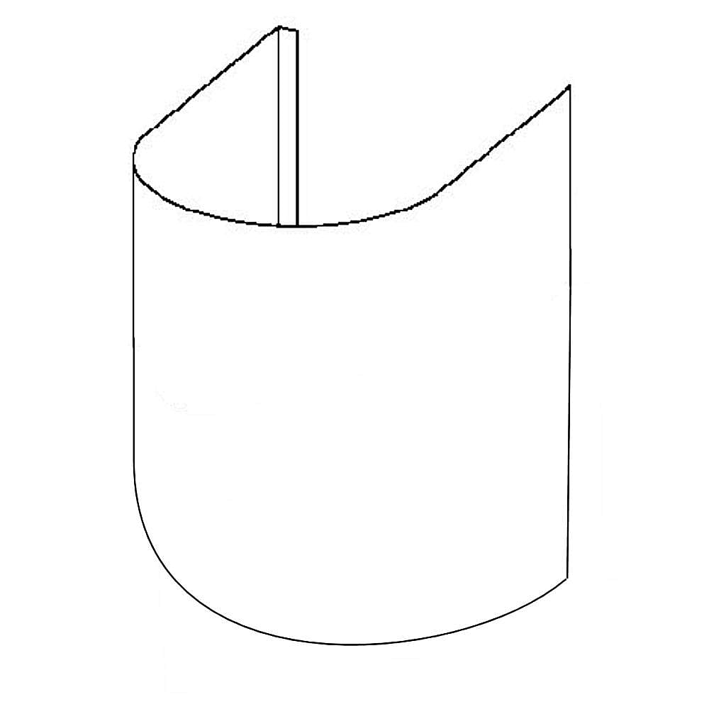 Part #wb38X10143, Range Hood Vent Duct, Upper (Replaces Wb38X10139)